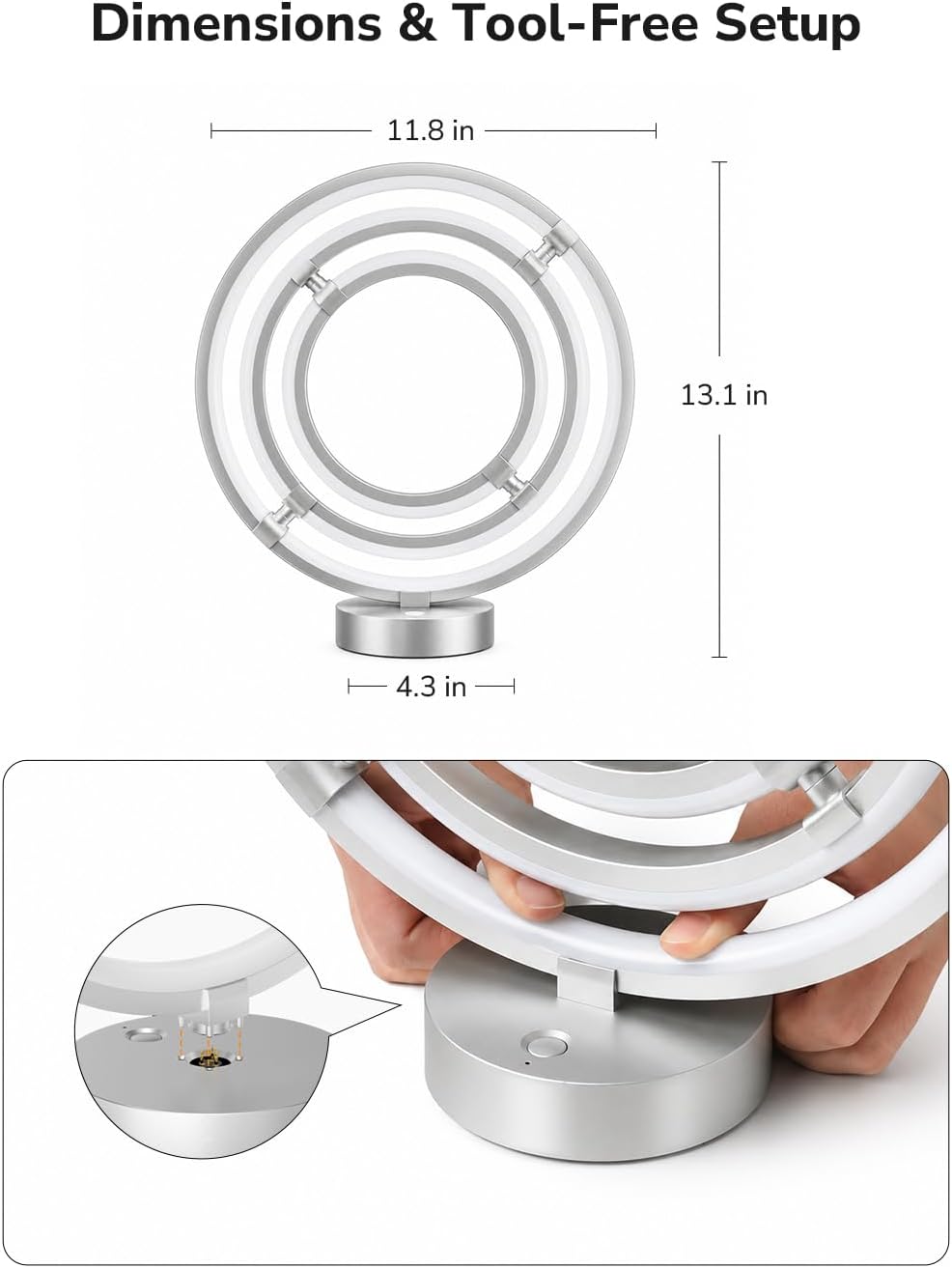 Lepro TB1 Lámpara de mesa inteligente AI, luz de escritorio RGB+IC...