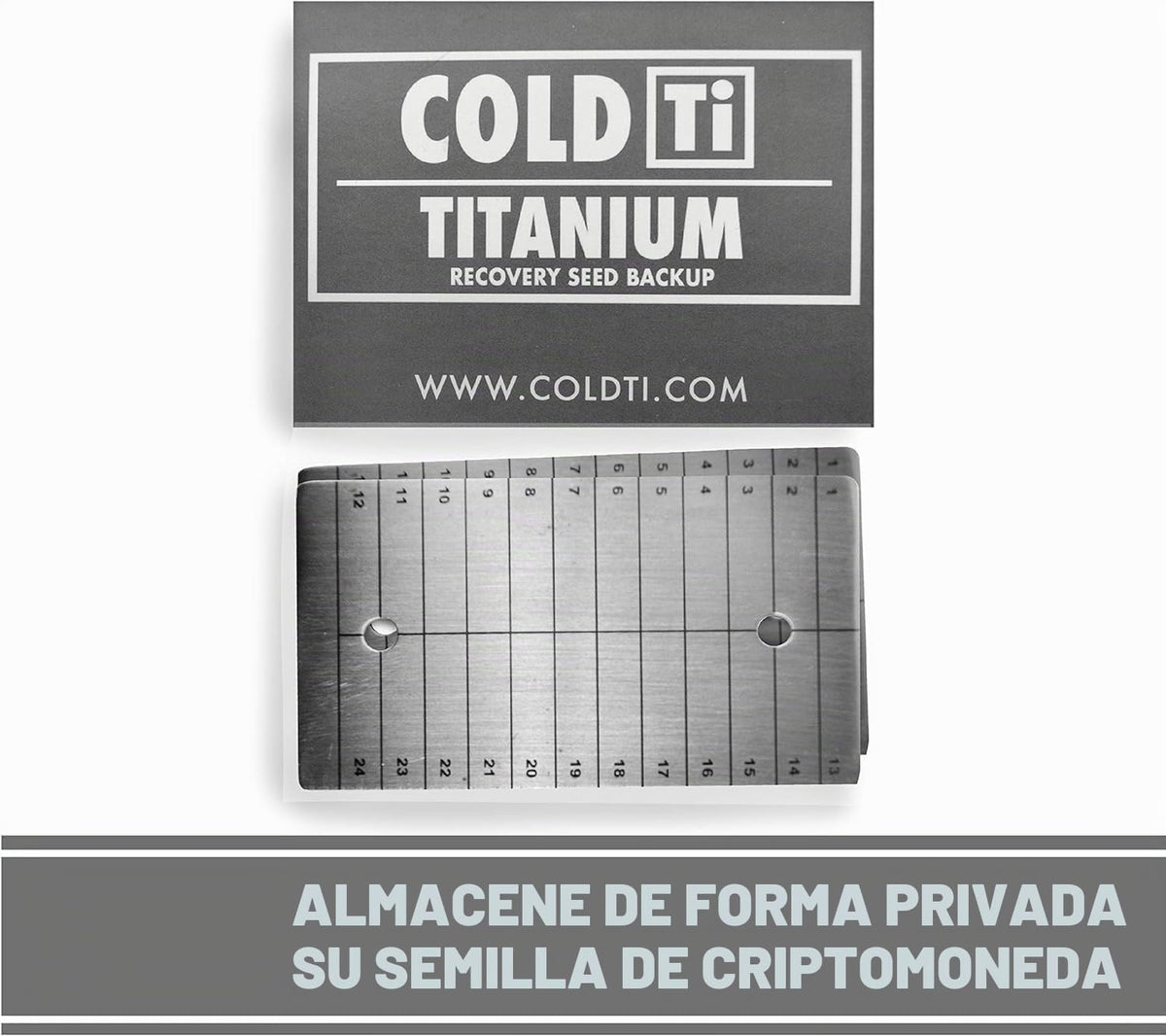 ColdTi - Placas de semilla de Bitcoin de titanio para almacenamient...