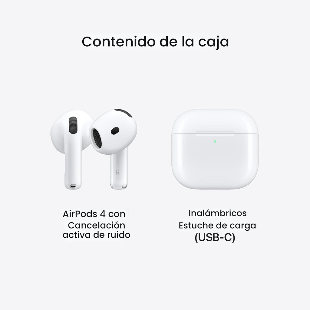 Auriculares Apple AirPods 4 inalámbricos, auriculares Bluetooth, co...