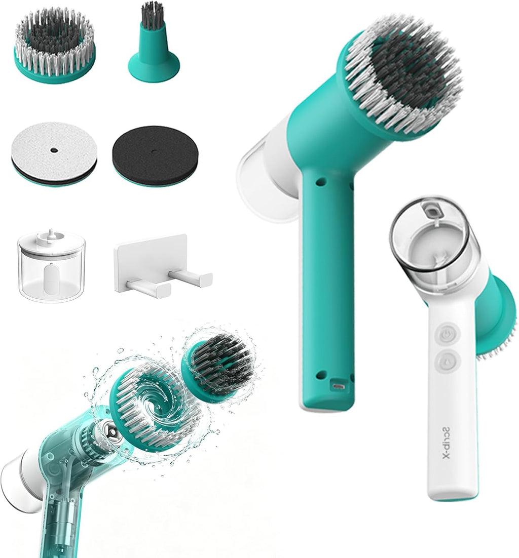 SCRIB-X Cepillo eléctrico de doble rotación, IPX5, impermeable, mul...