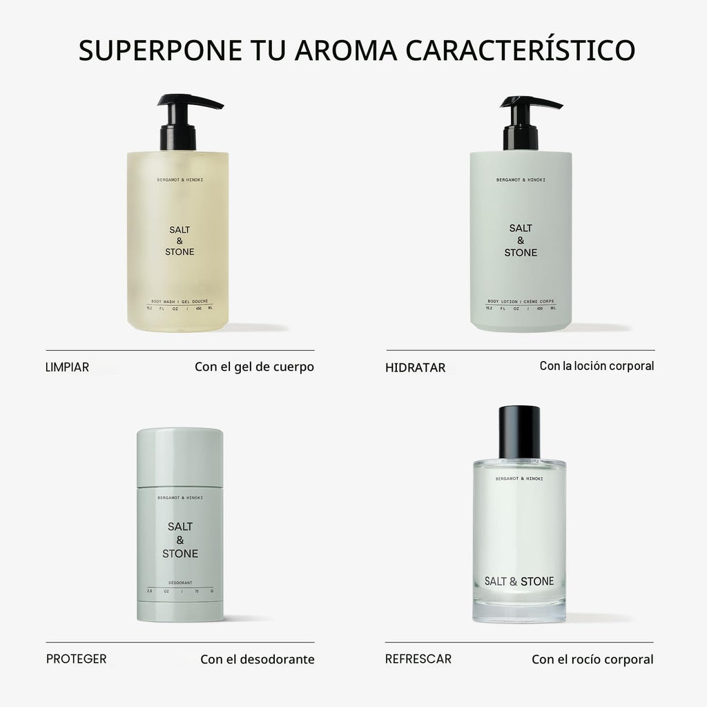 SALT &amp; STONE Desodorante sin aluminio | Protección extra fuerte...