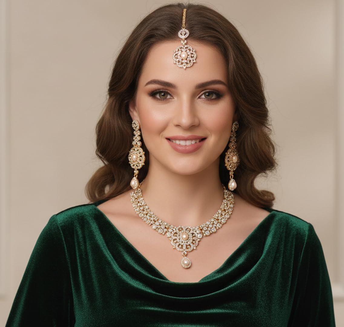 Conjuntos de joyas Touchstone para mujer, joyería india para boda,...