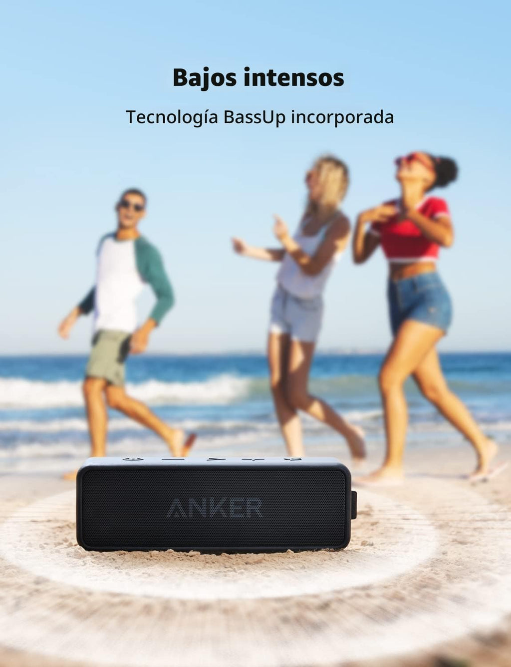 Anker Soundcore 2 - Altavoz Bluetooth portátil con sonido estéreo,...