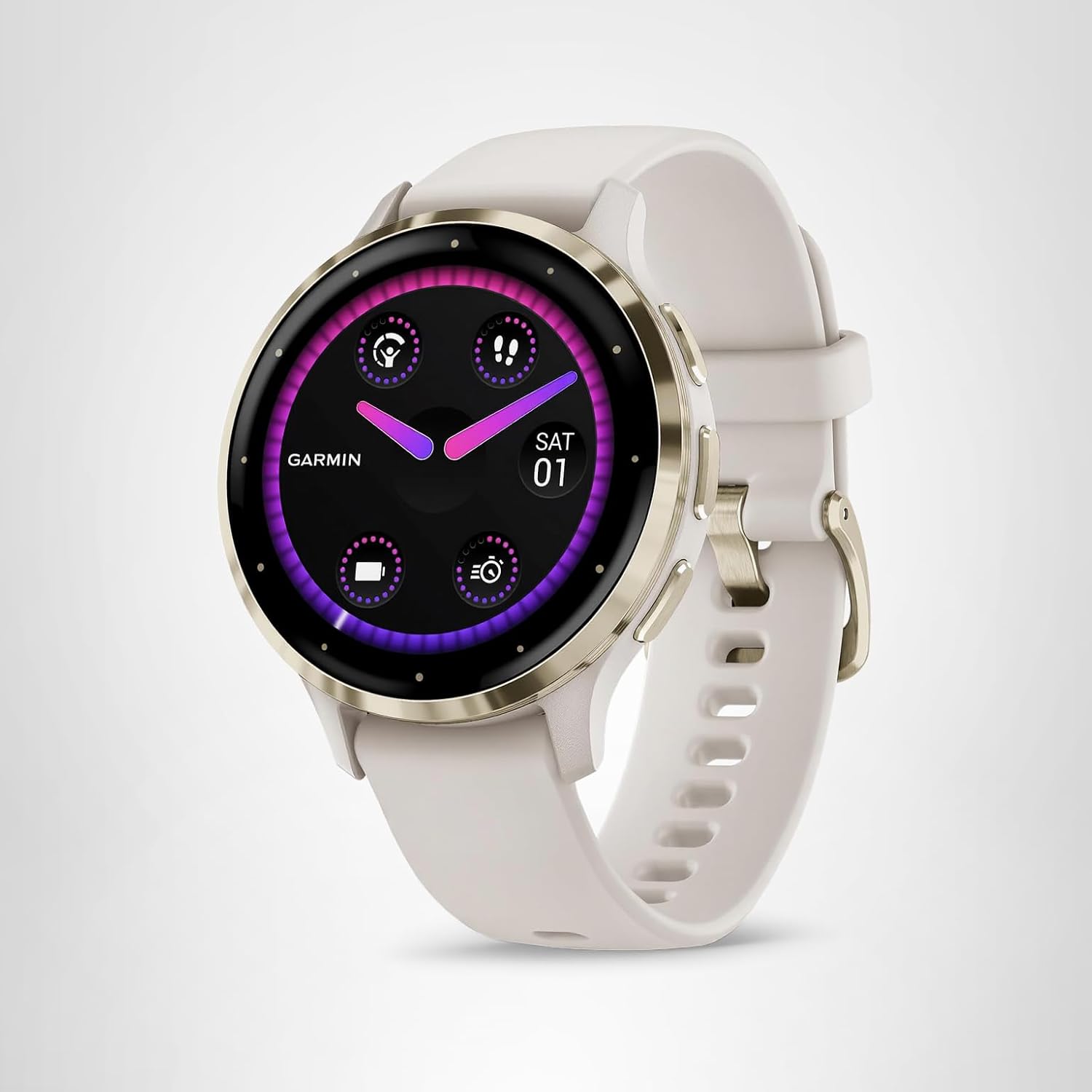 Garmin Venu 3S - Reloj inteligente con bisel de acero inoxidable do...