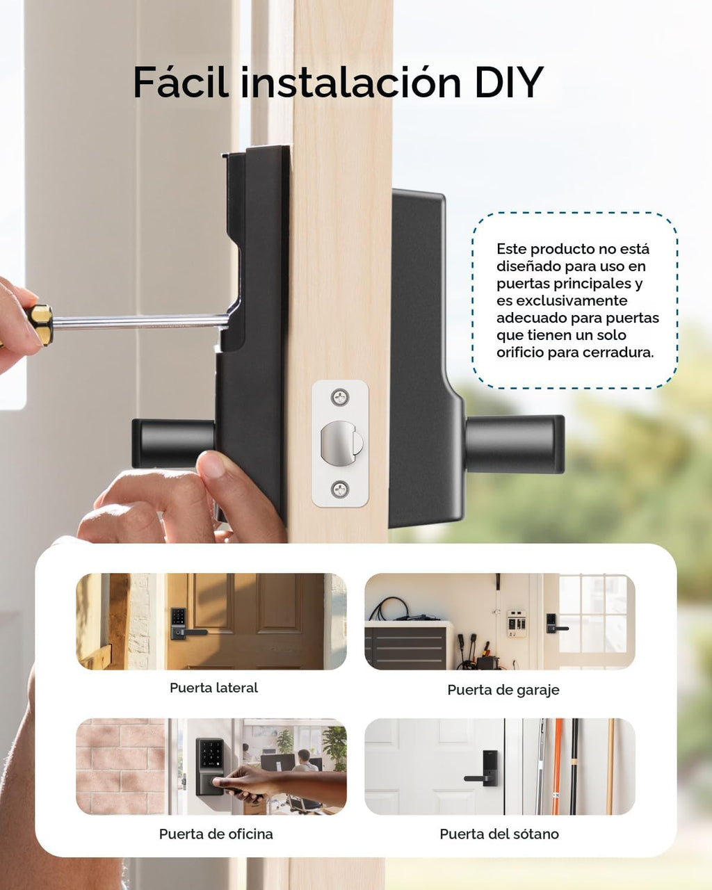 eufy Security Smart Lock C33, cerradura de puerta con teclado con a...