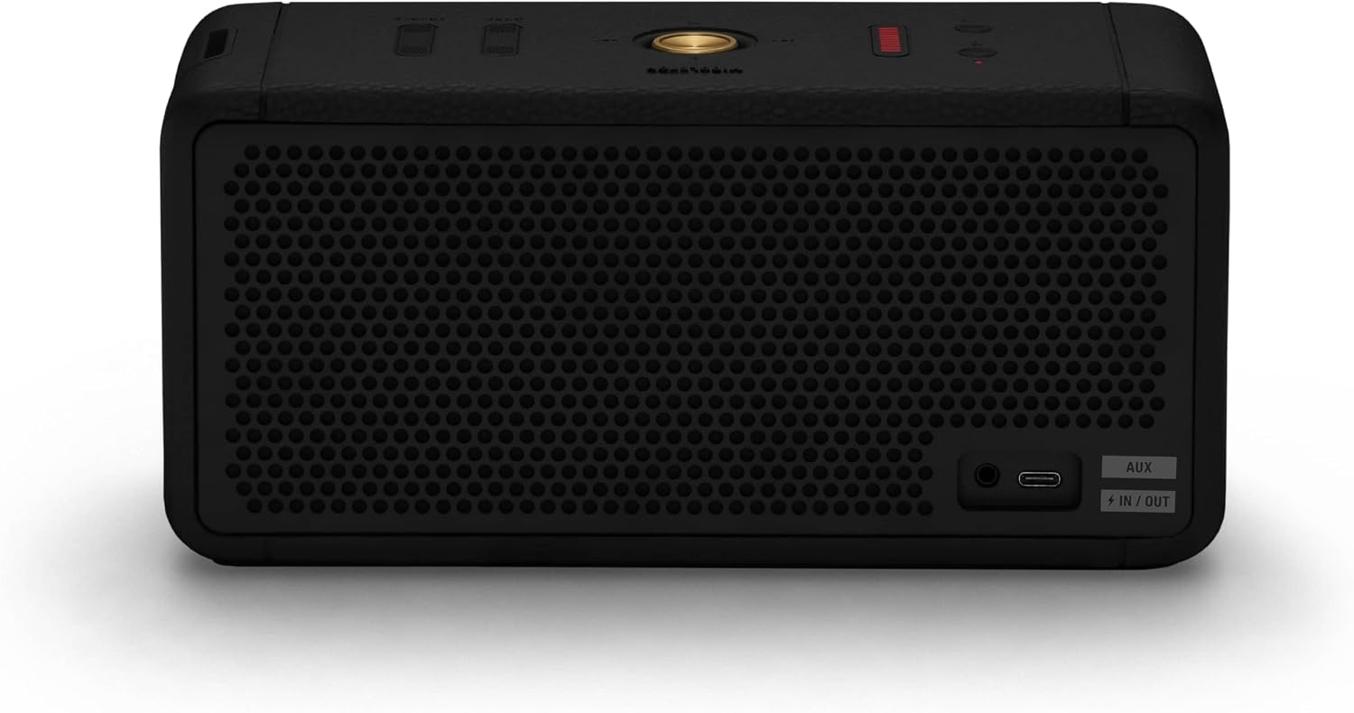 Marshall Middleton - Parlante Bluetooth portátil, color negro y latón