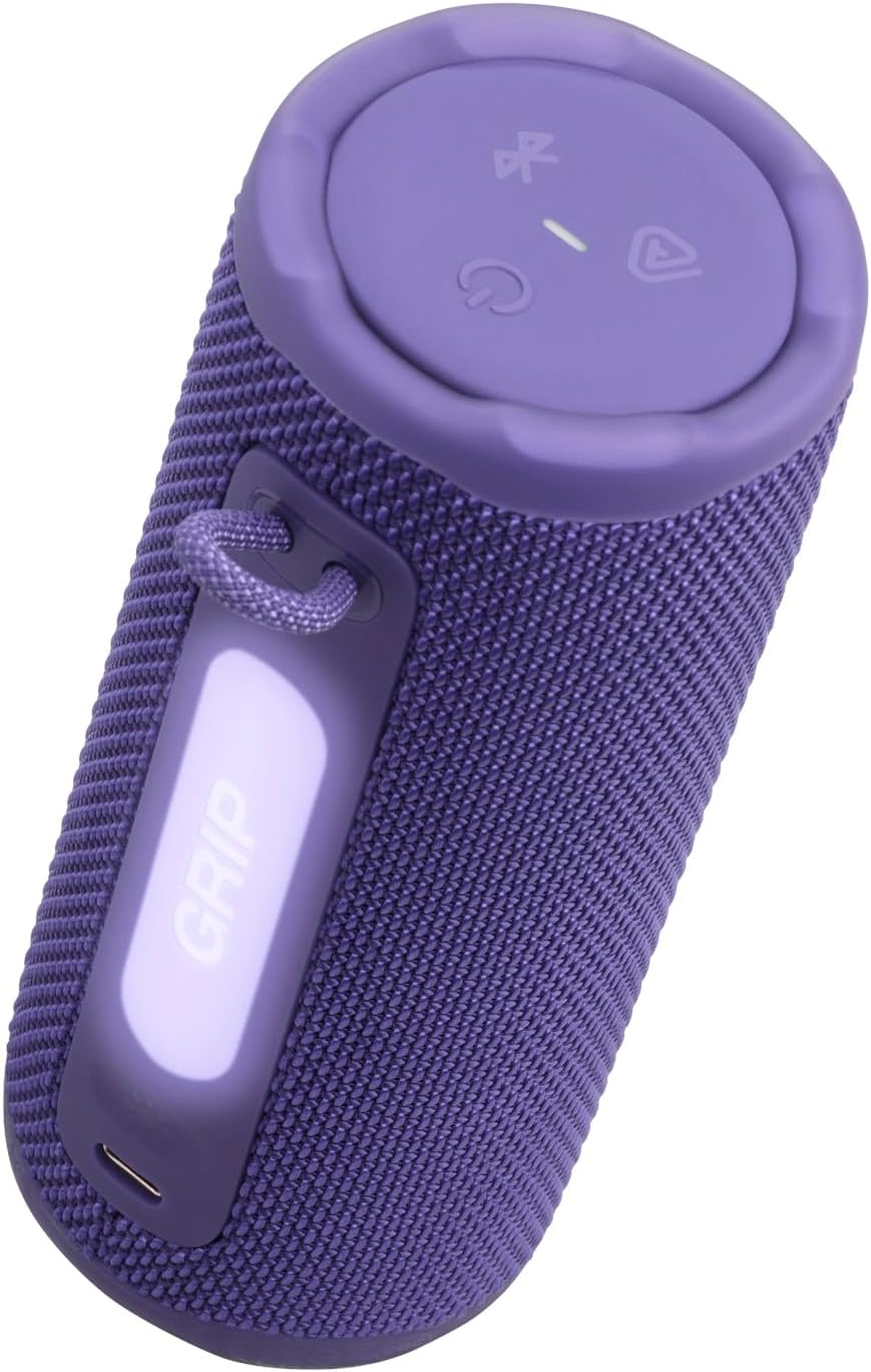 JBL Grip - Altavoz Bluetooth compacto con sonido JBL Pro audaz y lu...