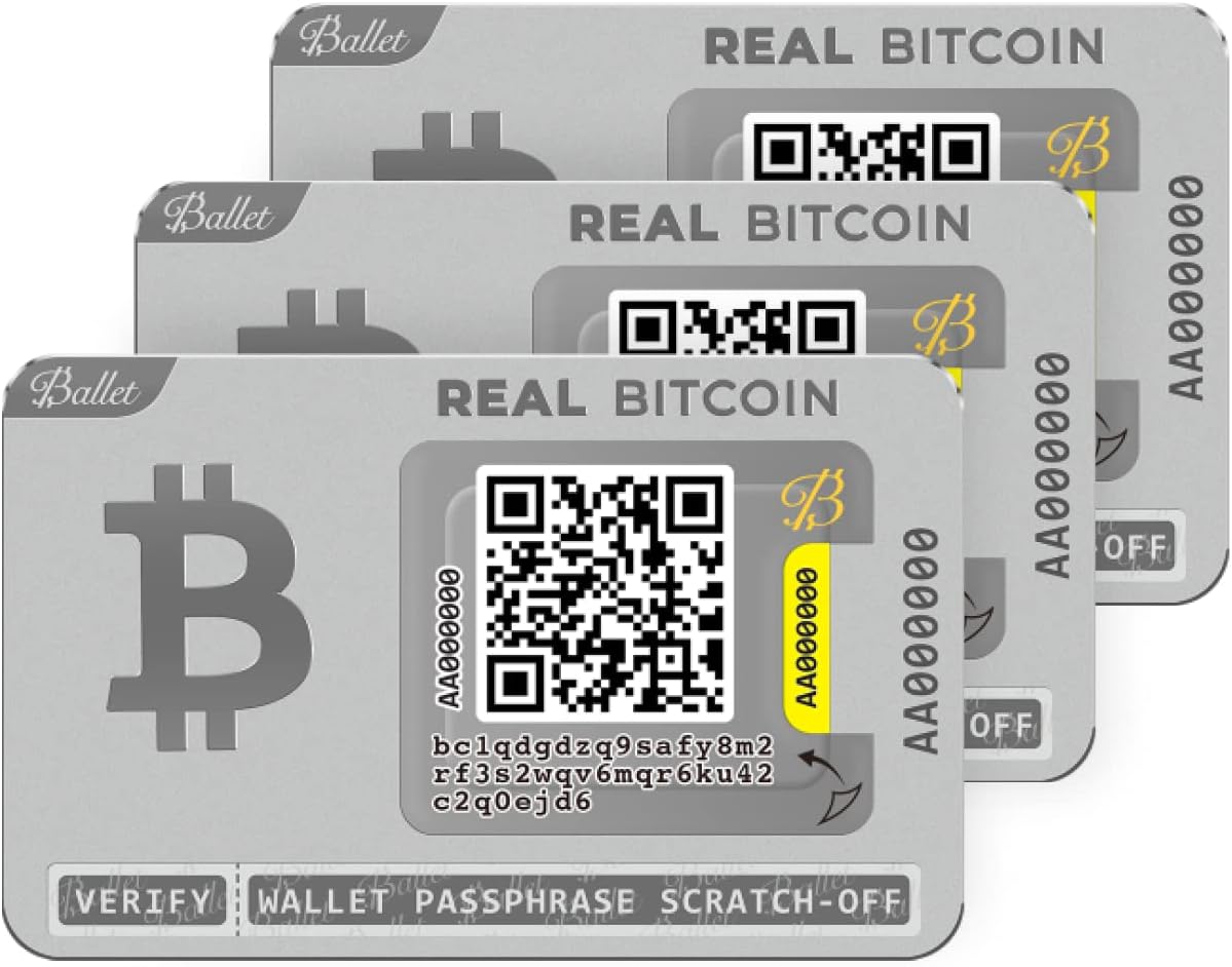 Ballet REAL Bitcoin - Paquete de 3 tarjetas de almacenamiento en fr...