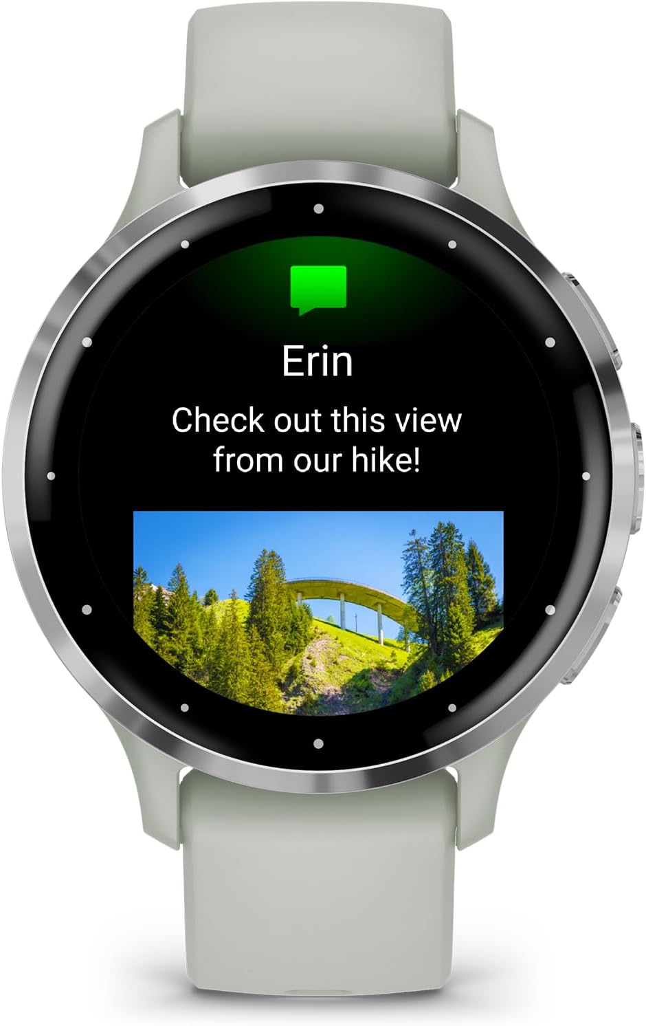 Garmin Venu 3S, reloj inteligente con bisel de acero inoxidable pla...