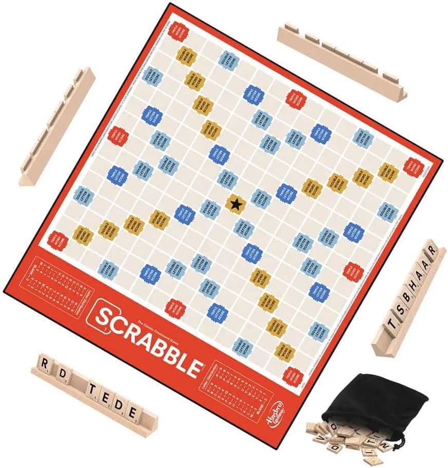 Hasbro Gaming Juego de mesa Scrabble, juegos clásicos de palabras p...