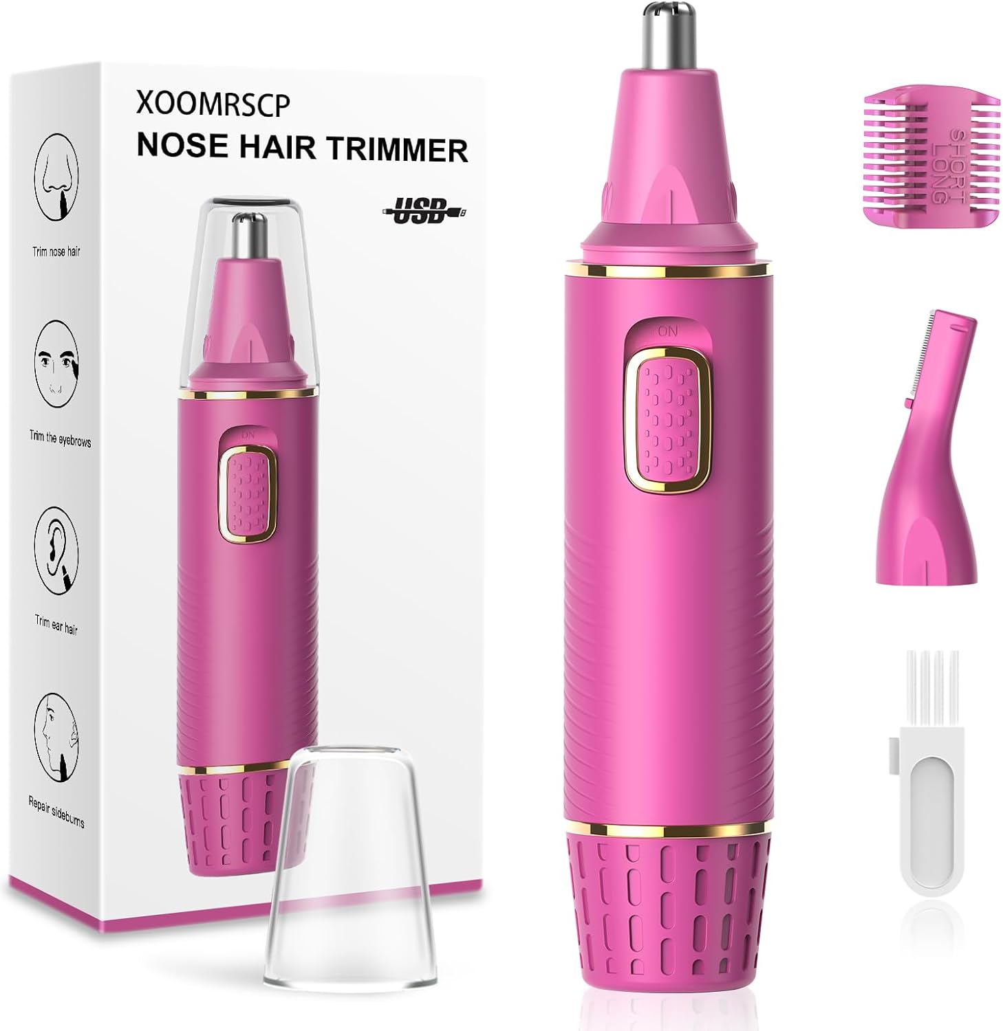 XOOMRSCP Recortadora de pelo de nariz para mujeres y hombres, recor...