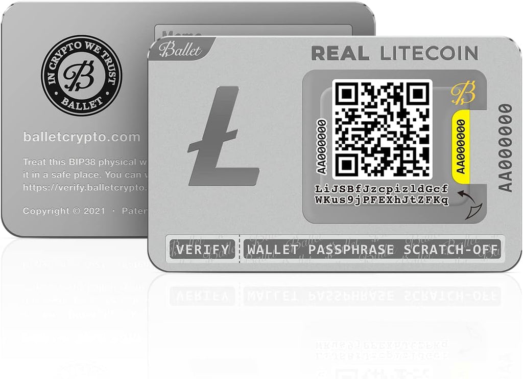 Ballet Real Litecoin - Tarjeta de almacenamiento en frío | Cartera...
