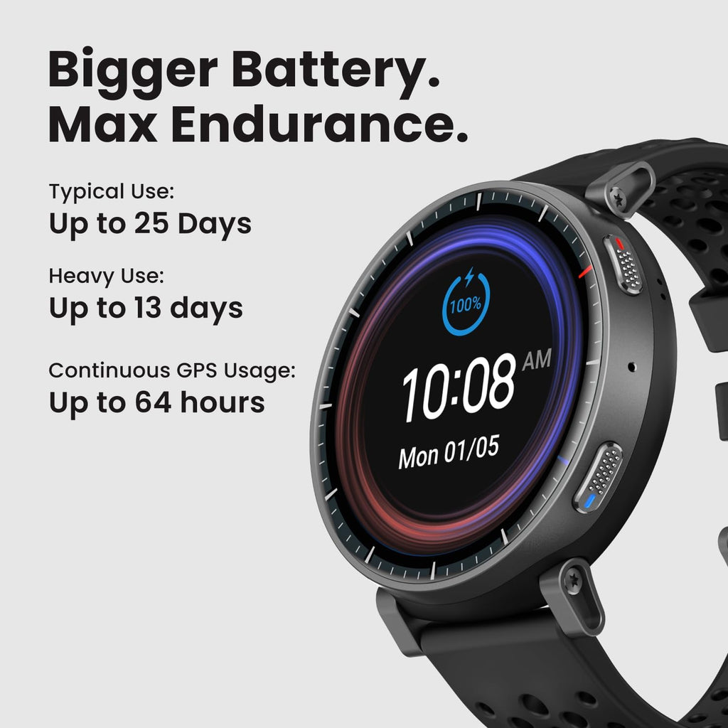 Amazfit Reloj inteligente Active Max con pantalla AMOLED de 1.5 pul...