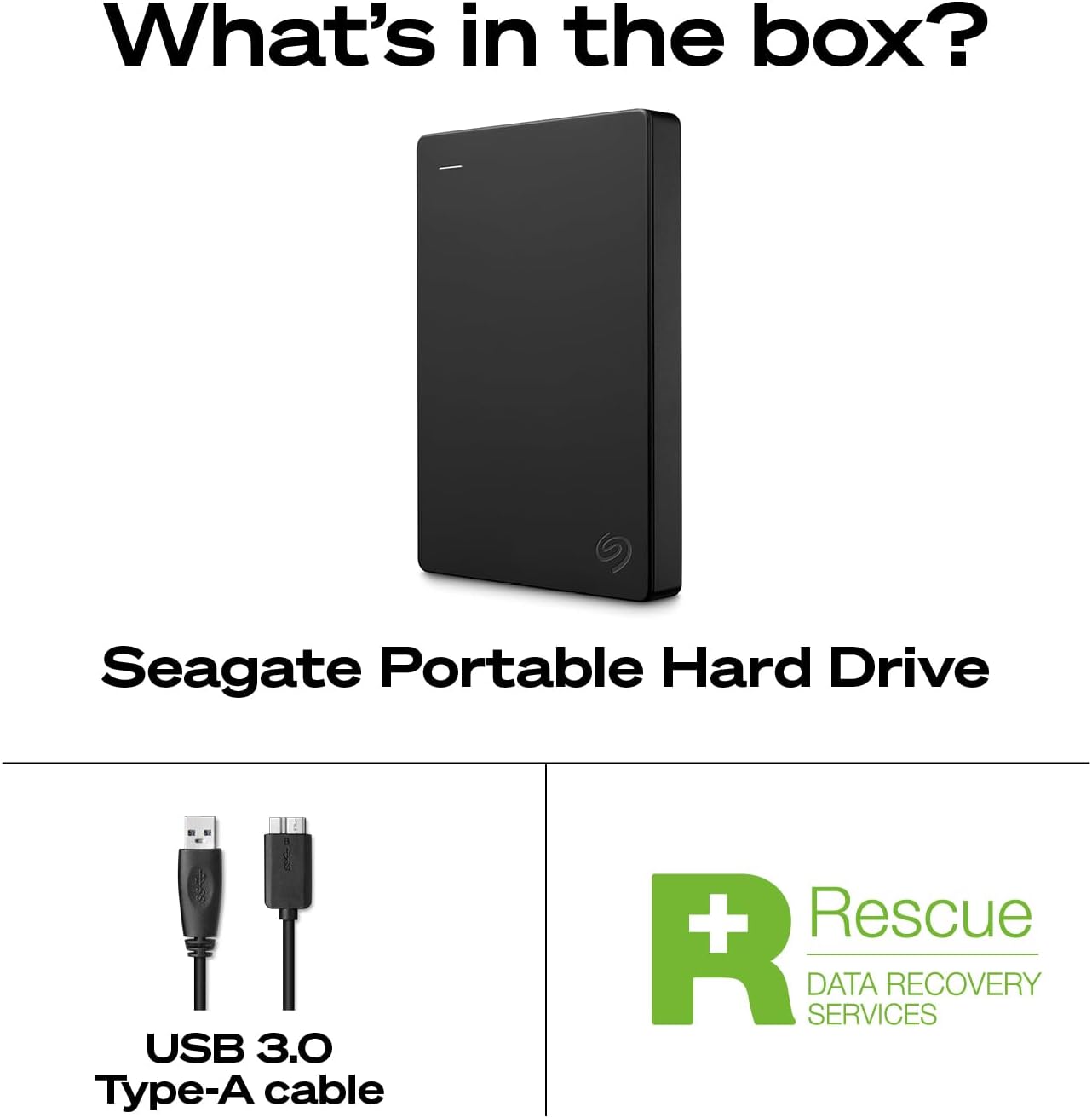 Seagate Disco duro externo portátil de 2 TB HDD \u2014 USB 3.0 para...