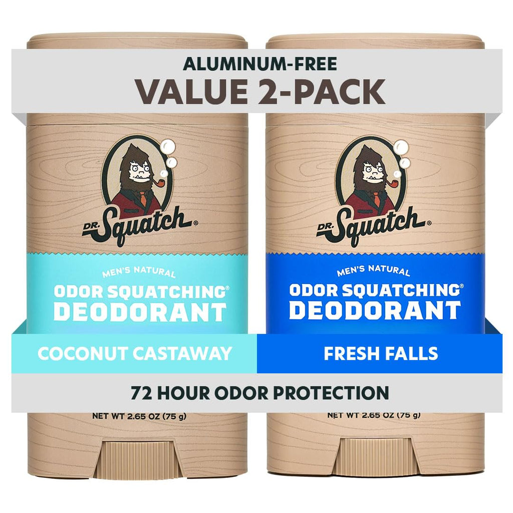 Dr. Squatch Desodorante natural para hombres, sin aluminio, Coconut...