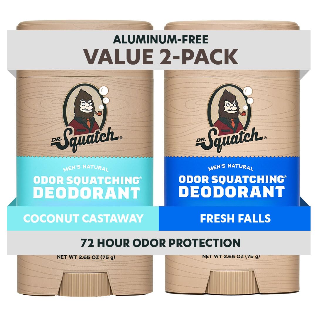 Dr. Squatch Desodorante natural para hombres, sin aluminio, Coconut...
