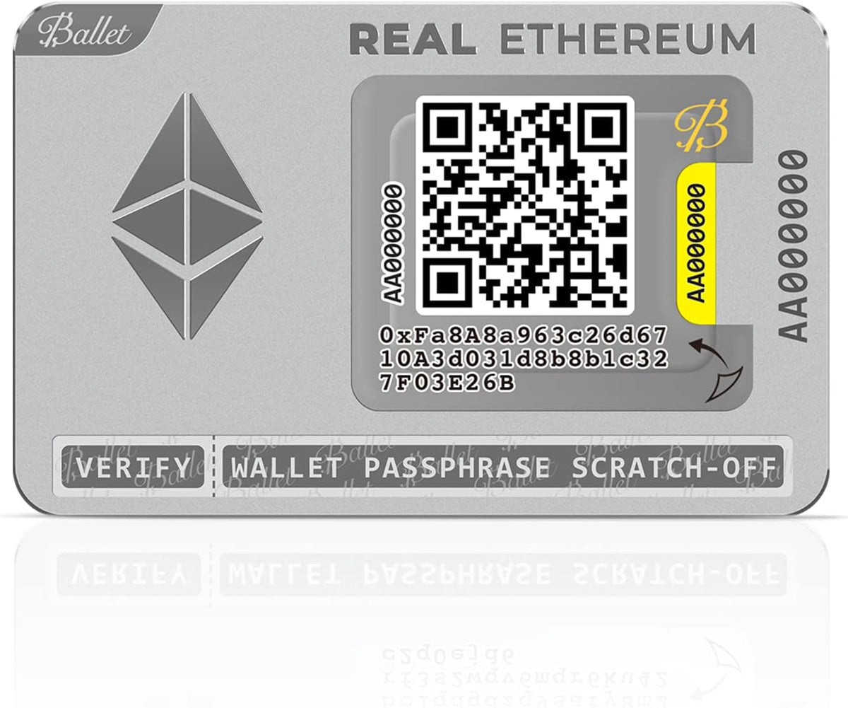 Ballet Ethereum - Tarjeta de almacenamiento en frío, acero inoxidab...