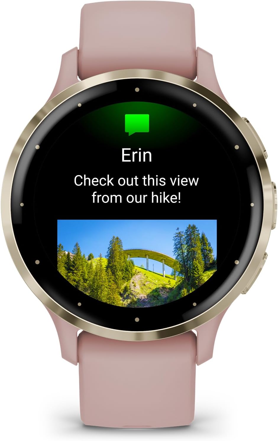 Garmin Venu 3S Bisel de acero inoxidable dorado suave, reloj inteli...