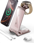 Intoval Estación de carga inalámbrica 3 en 1 de aluminio para iPhon...