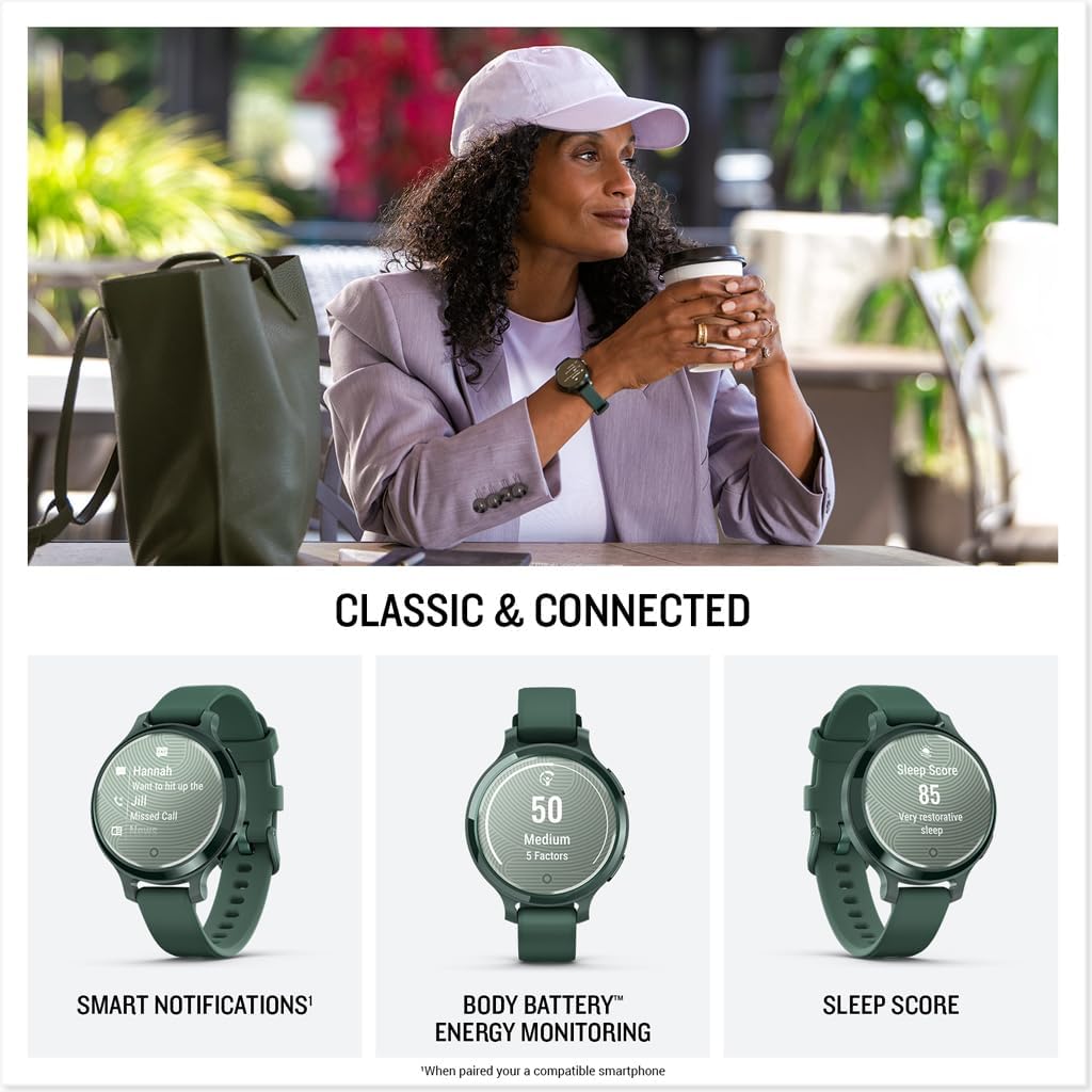 Garmin Lily® 2 Active, reloj inteligente pequeño y elegante, GPS in...