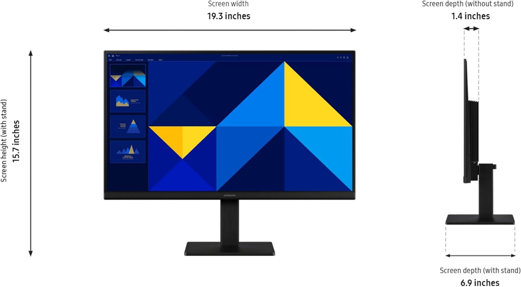 Samsung Monitor Essential de 22" (S30GD) con panel IPS y soport...