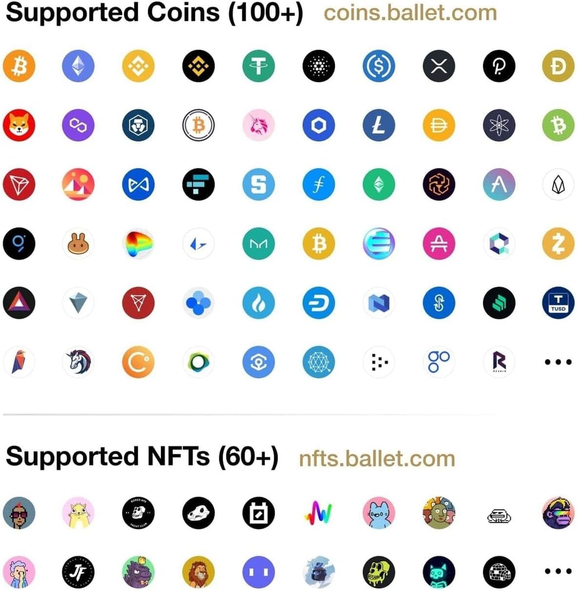 Ballet REAL Series Dogecoin - Tarjeta de almacenamiento en frío