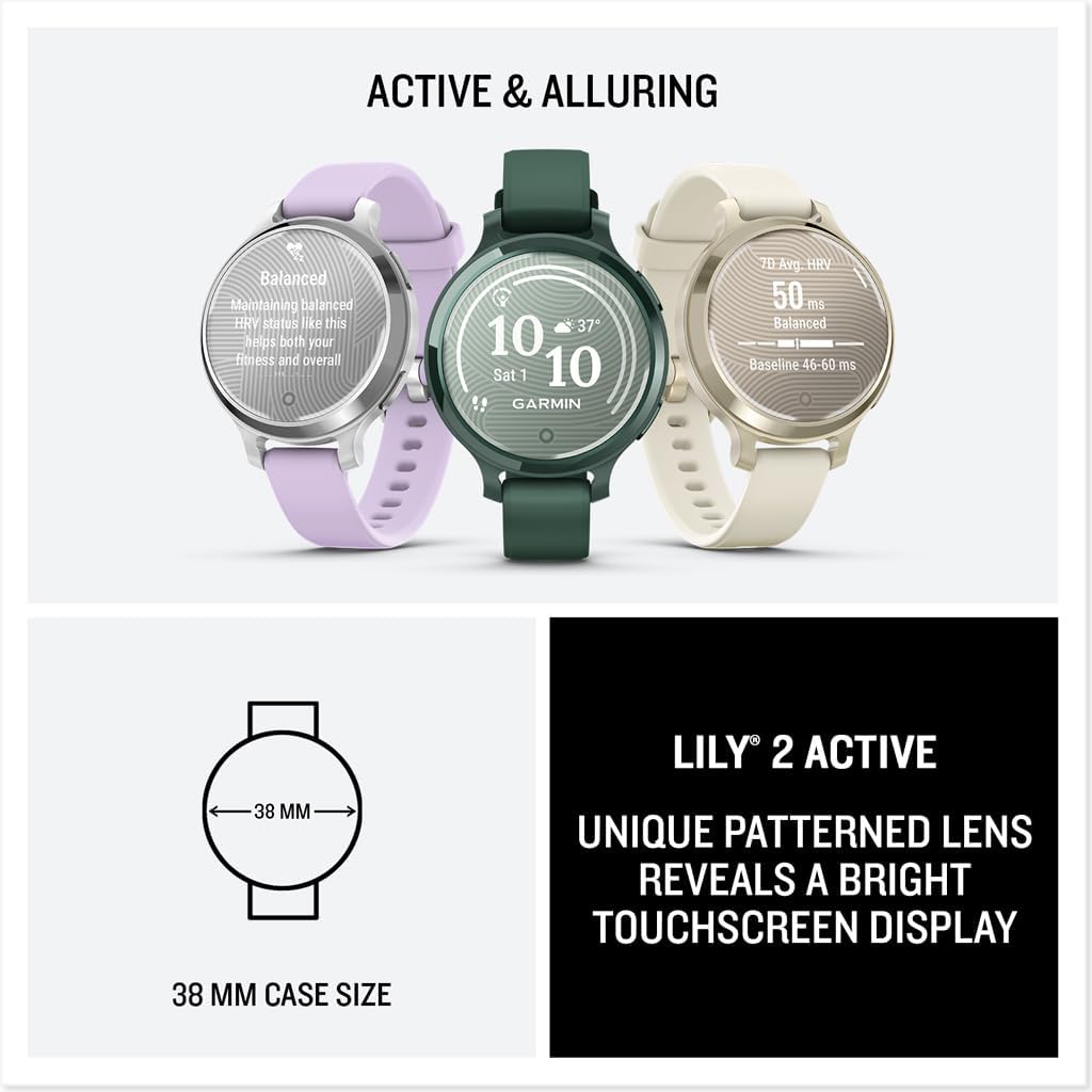 Garmin Lily® 2 Active, reloj inteligente pequeño y elegante, GPS in...