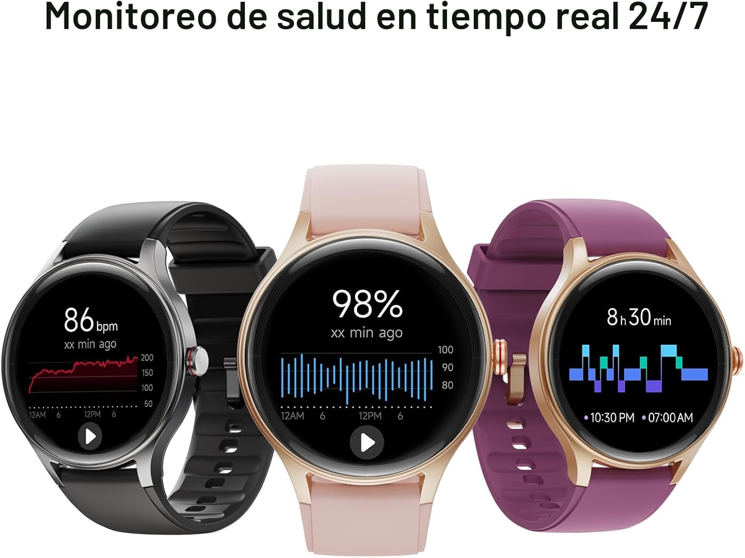 Woneligo Reloj inteligente para mujer, reloj AMOLED de fitness con...