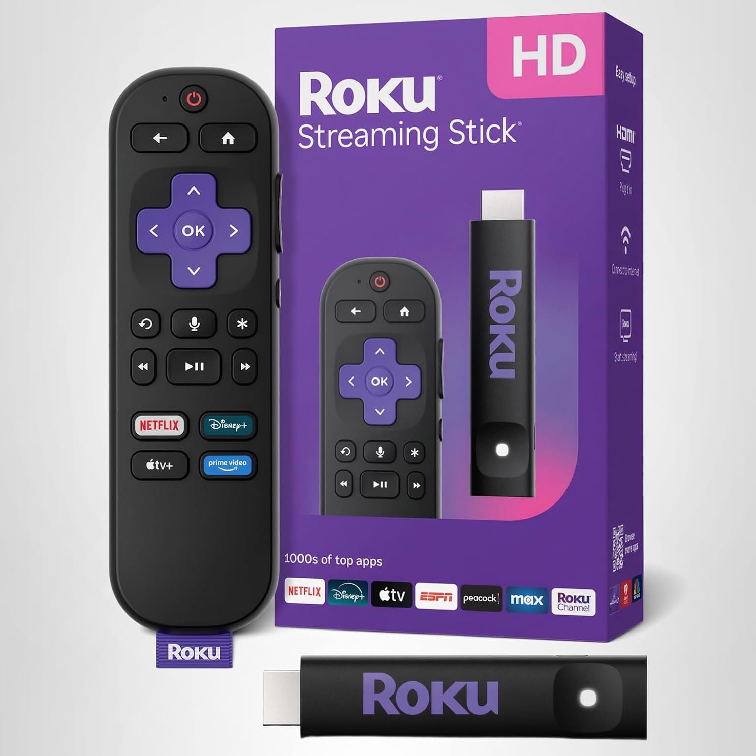 Roku Streaming Stick HD 2025 \u2014 Dispositivo de transmisión HD p...