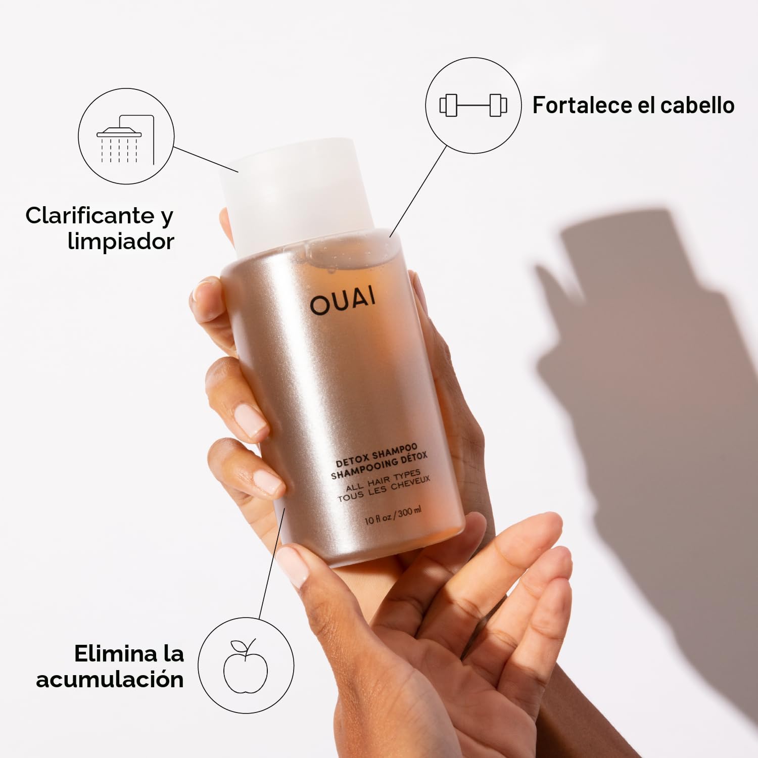 OUAI Detox - Recambio de champú clarificante para acumulación, suci...