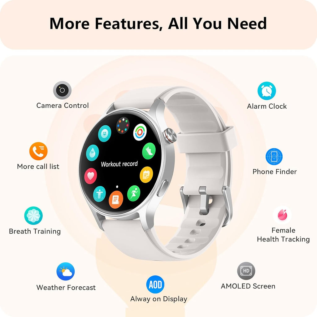Reloj inteligente para mujeres, responder\/hacer llamadas, rastread...