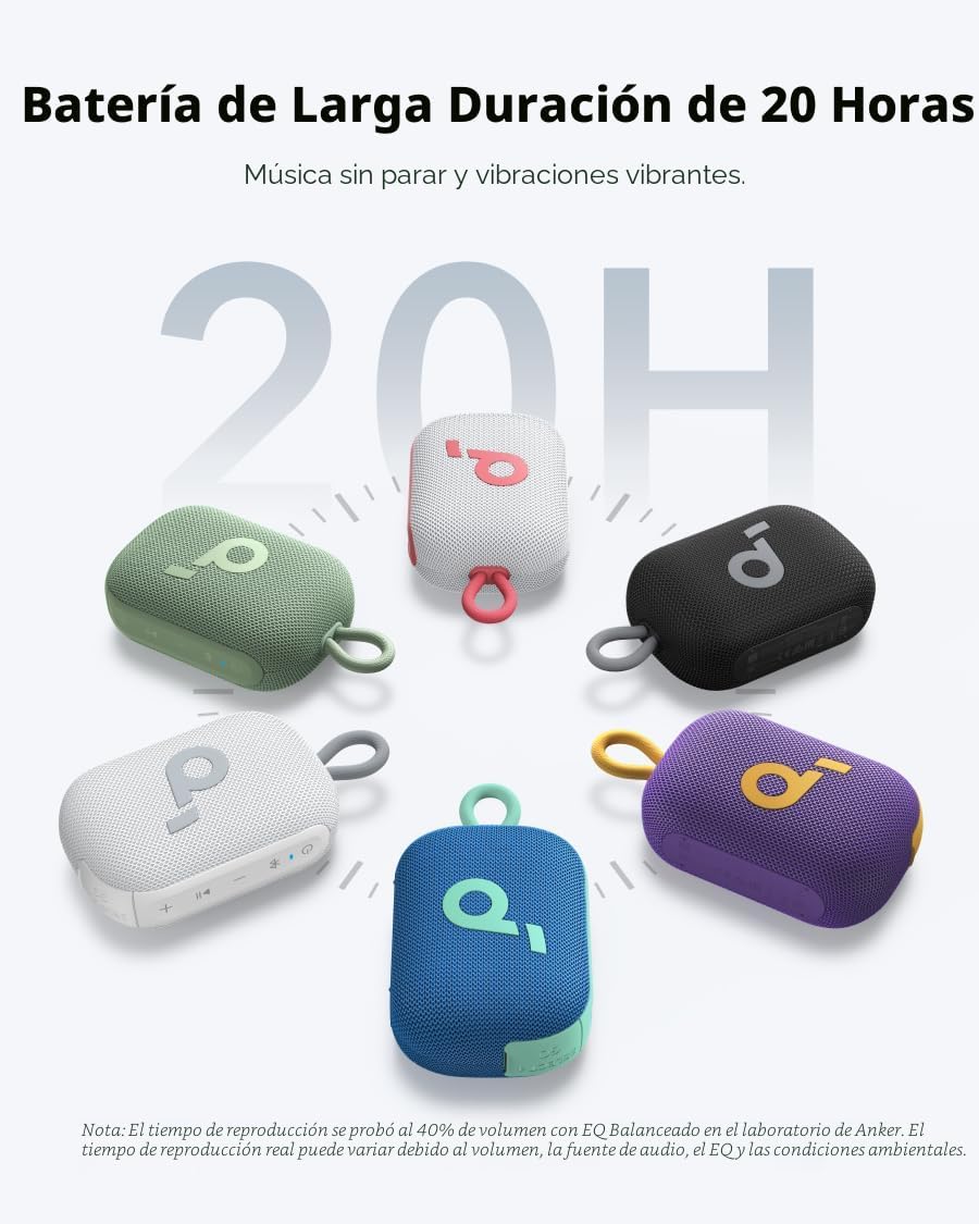 Soundcore Select 4 Go de Anker Parlante Bluetooth para ducha, imper...