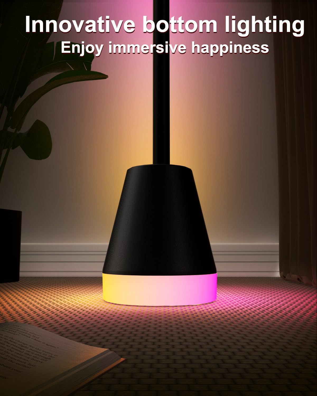Keepsmile Lámpara de pie LED inteligente RGB, lámparas de pie altas...