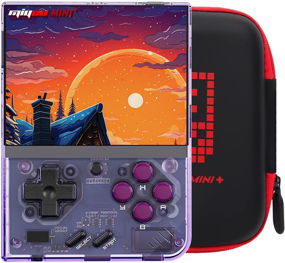 Miyoo Mini Plus con estuche portátil, consola de juegos de mano ret...