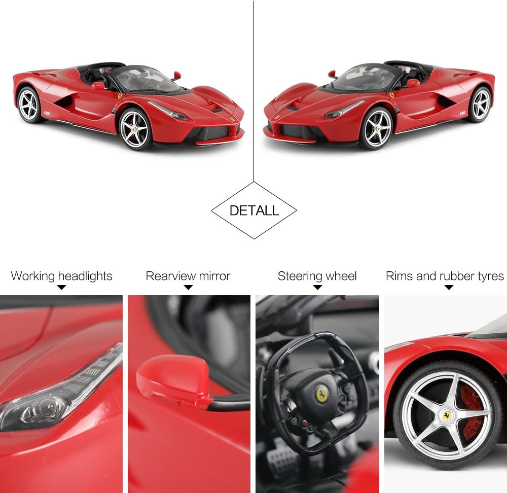 Coche de juguete Ferrari con control remoto | RASTAR 1:14 Ferrari L...