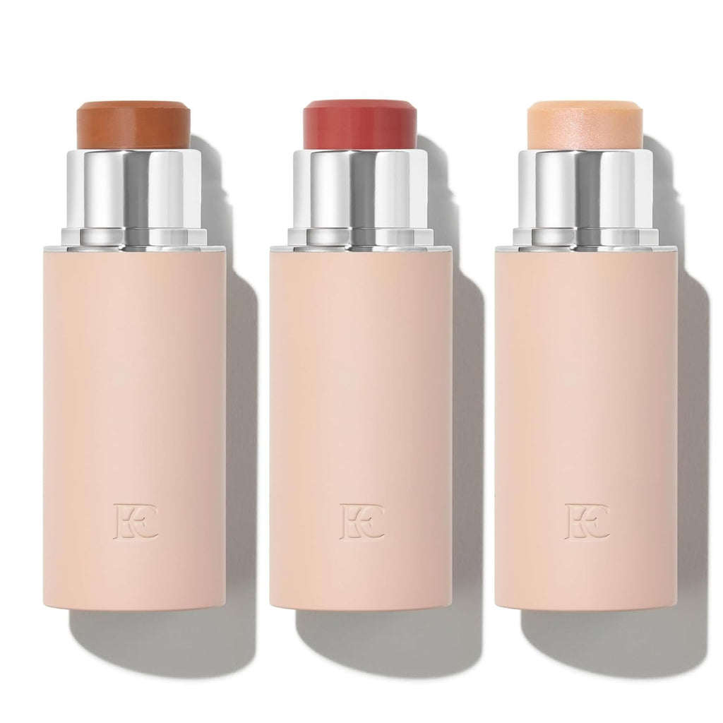 EarthsCure Glow Trio - Juego de 3 piezas: bronceador, rubor e ilumi...