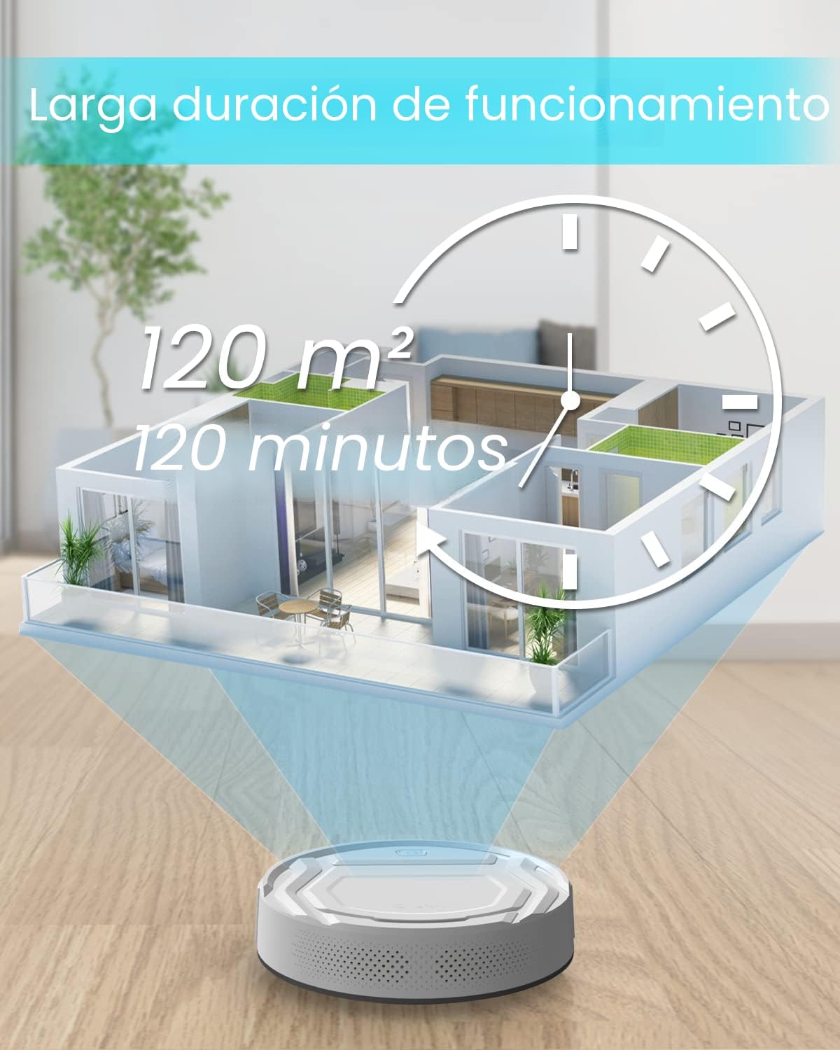 Lefant M210 Pro Robot Aspirador con potente succión, 6 modos de lim...