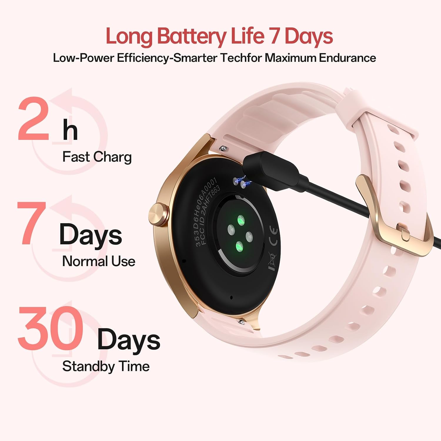 Woneligo Reloj inteligente, reloj AMOLED de fitness con pantalla tá...