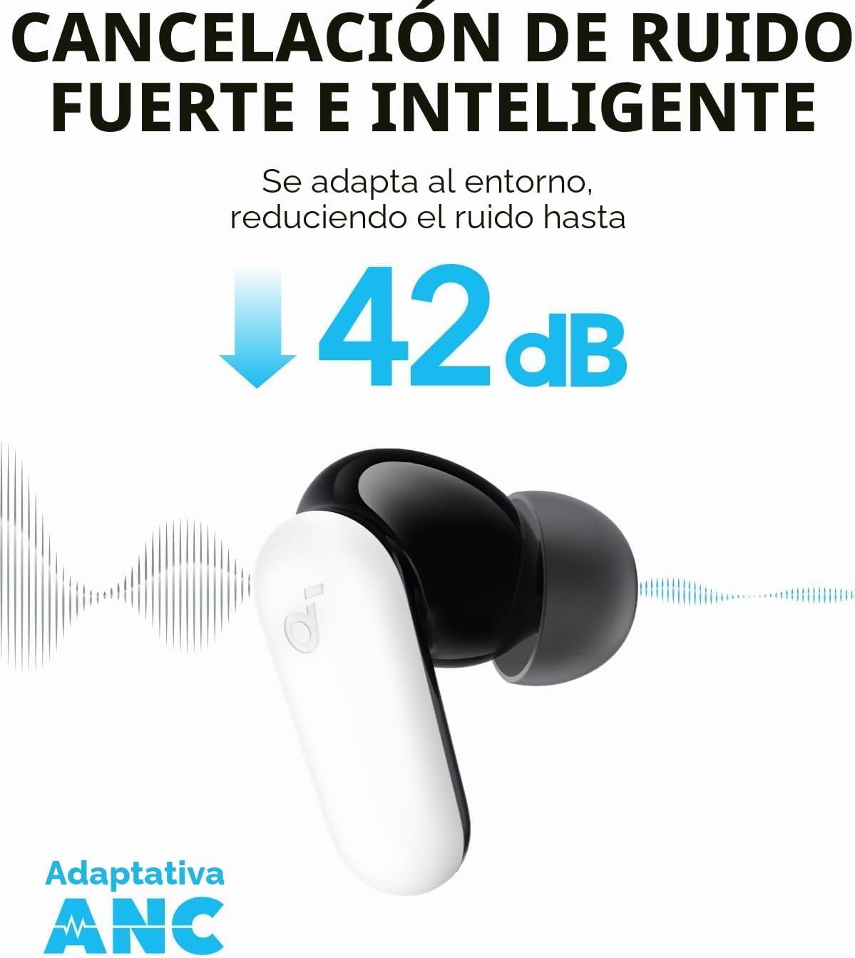 Auriculares inalámbricos Soundcore P30i de Anker con cancelación de...
