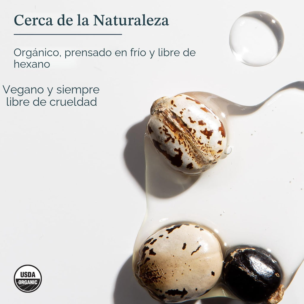 HERITAGE STORE Aceite de ricino orgánico \u2013 Botella de vidrio \...