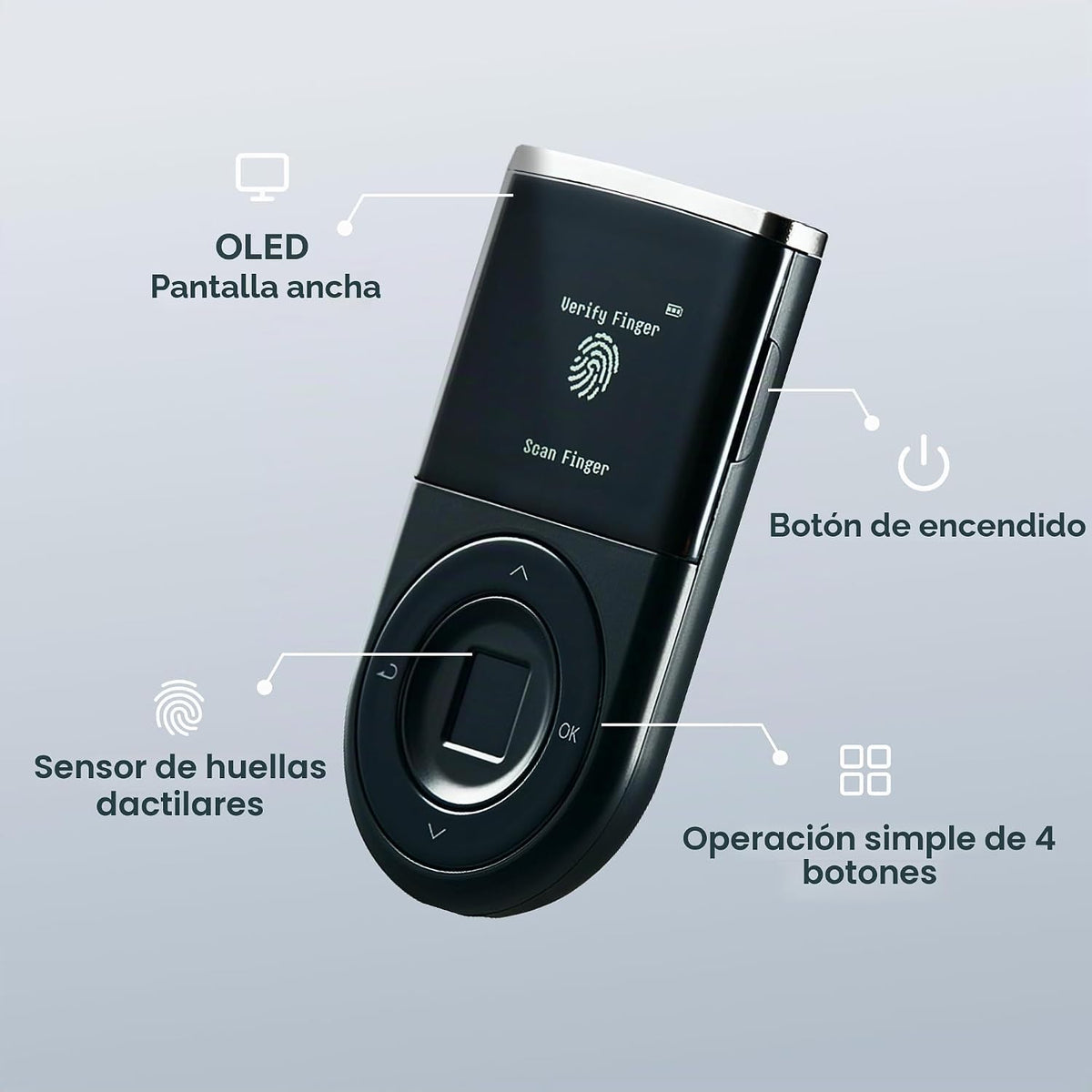 D'CENT Cartera Biométrica Fría \u2013 Tus llaves, tus criptos \...