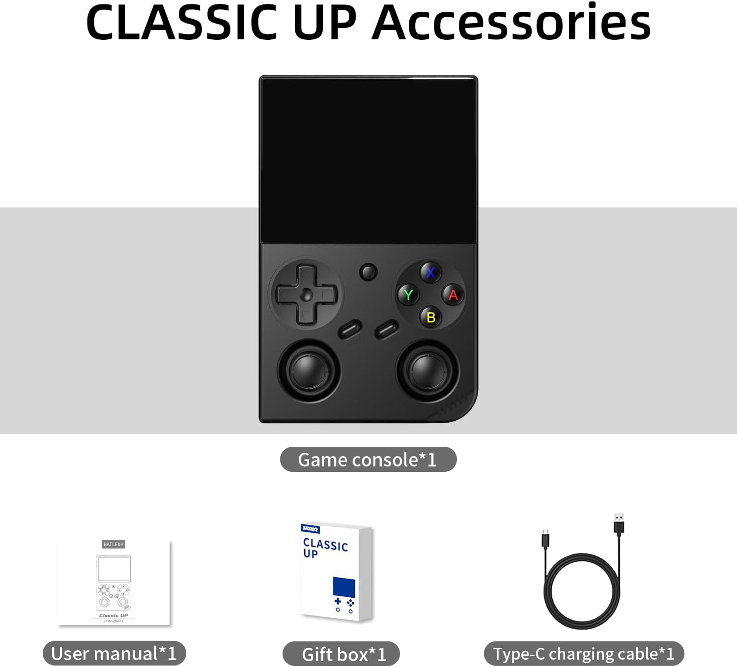 Classic Up - Consola de juegos de mano retro, juego portátil con pa...