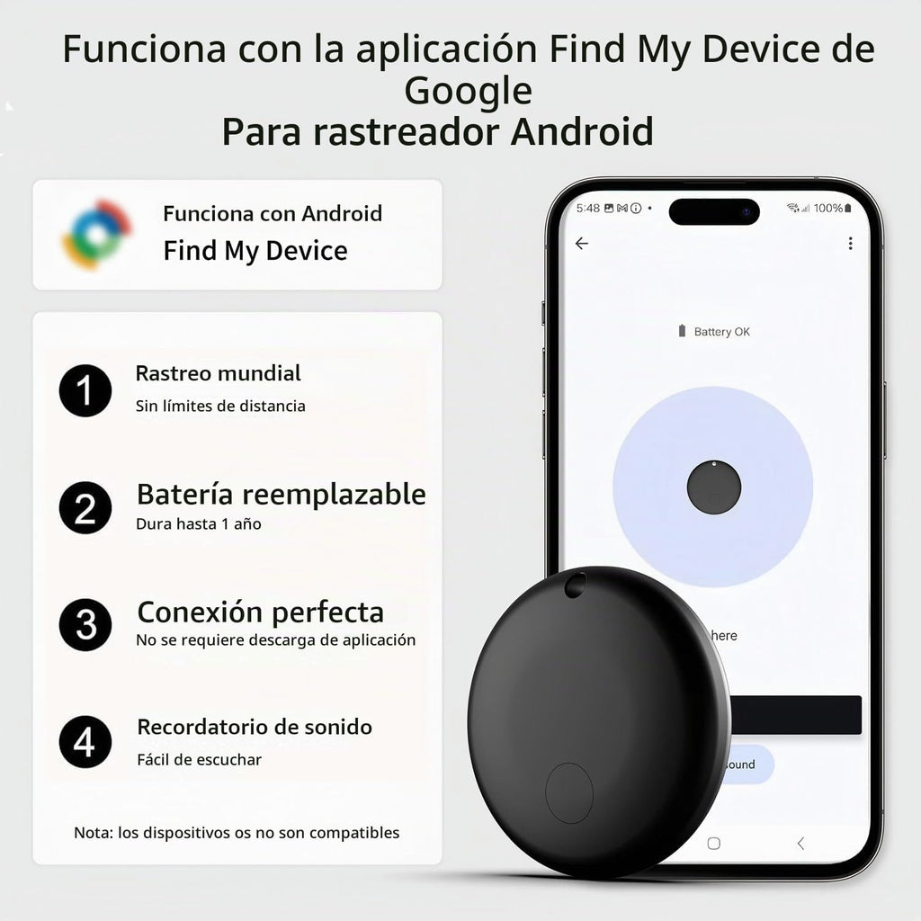 Rastreador GPS Android para vehículos sin suscripción, paquete de 4...