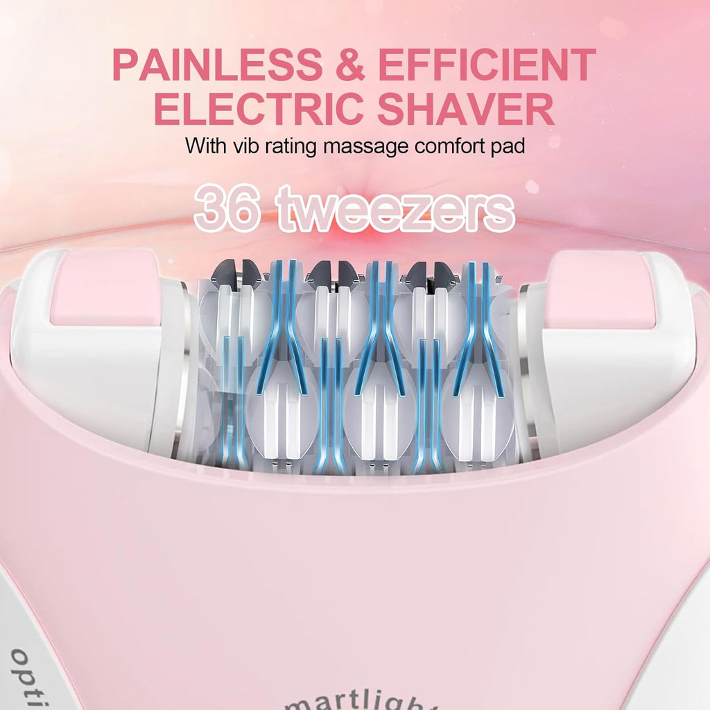 Depiladora para mujer, dispositivo de depilación facial de 2 veloci...