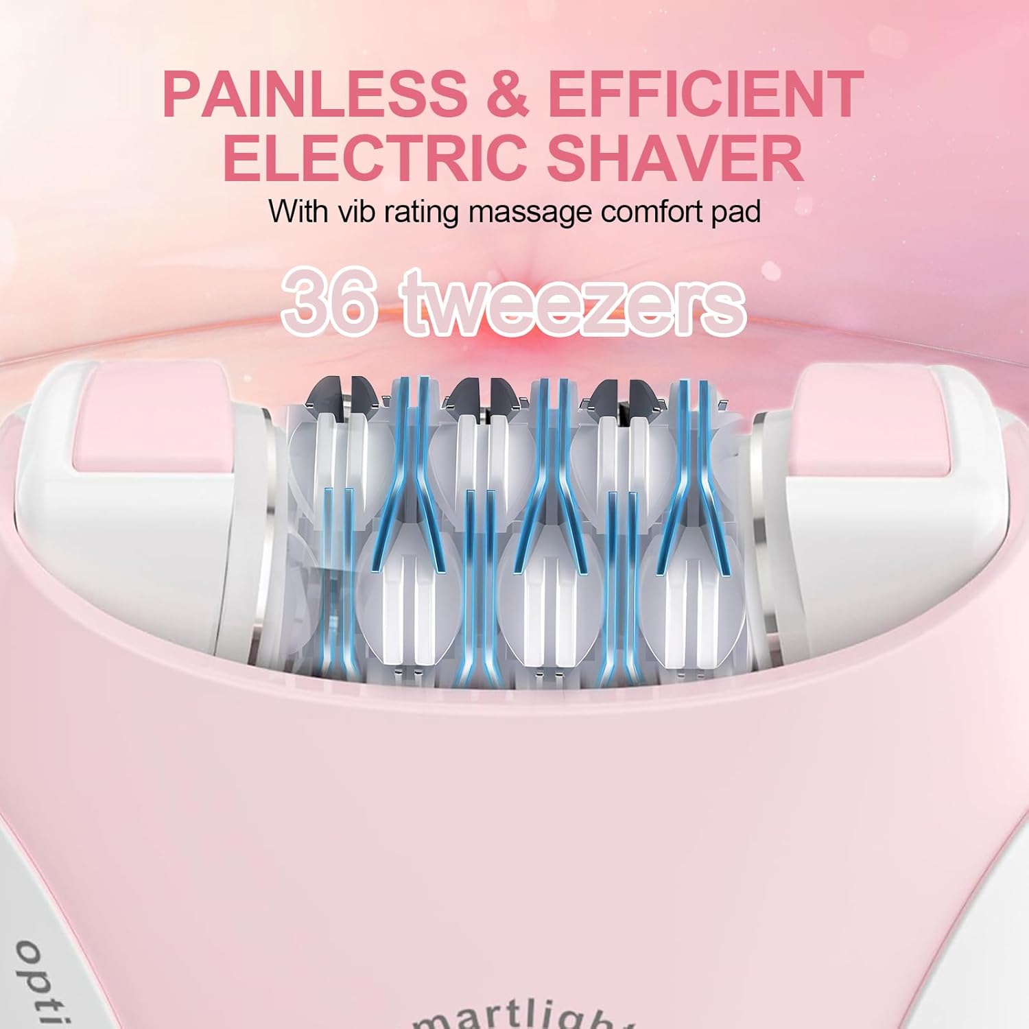 Depiladora para mujer, dispositivo de depilación facial de 2 veloci...