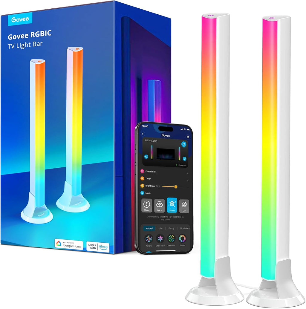 Govee - Barras de luz RGBIC, retroiluminación WiFi de TV de 15 pulg...