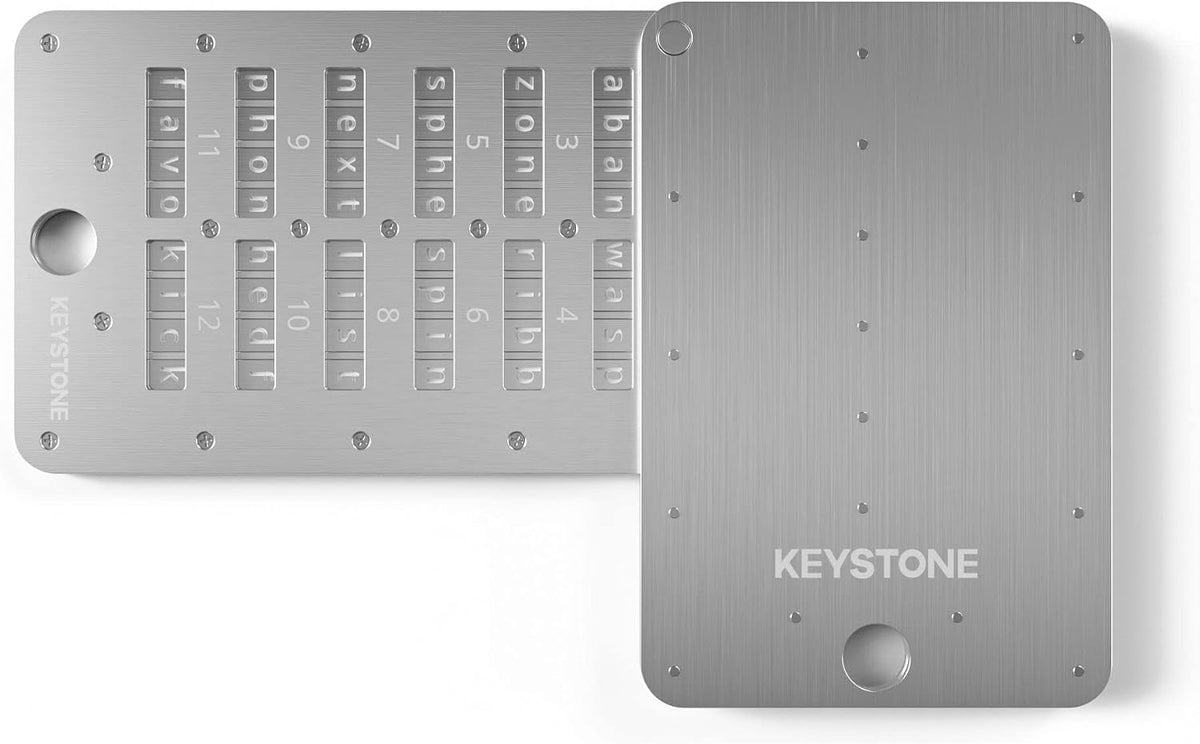 KEYSTONE Almacenamiento de semillas criptográficas, cartera de meta...
