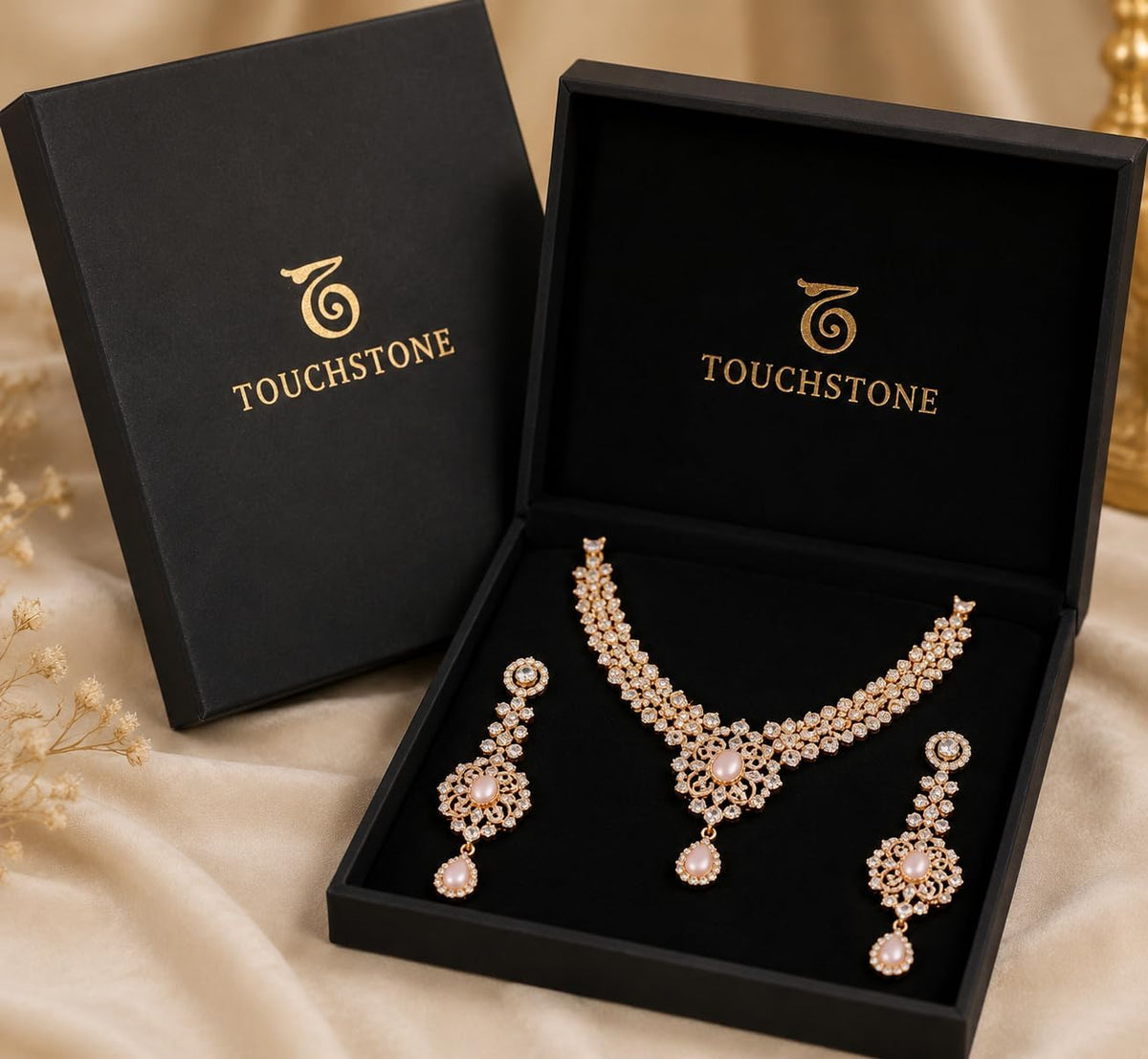 Conjuntos de joyas Touchstone para mujer, joyería india para boda,...