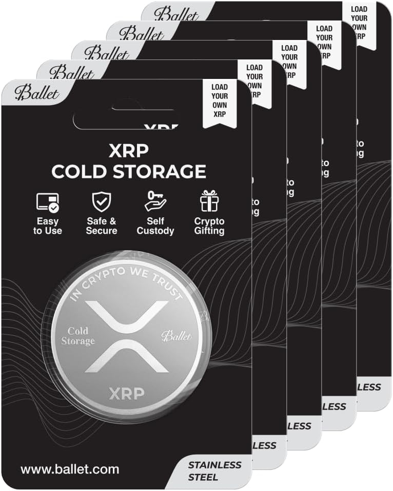 Ballet XRP - Paquete de 5 monedas de almacenamiento en frío, moneda...