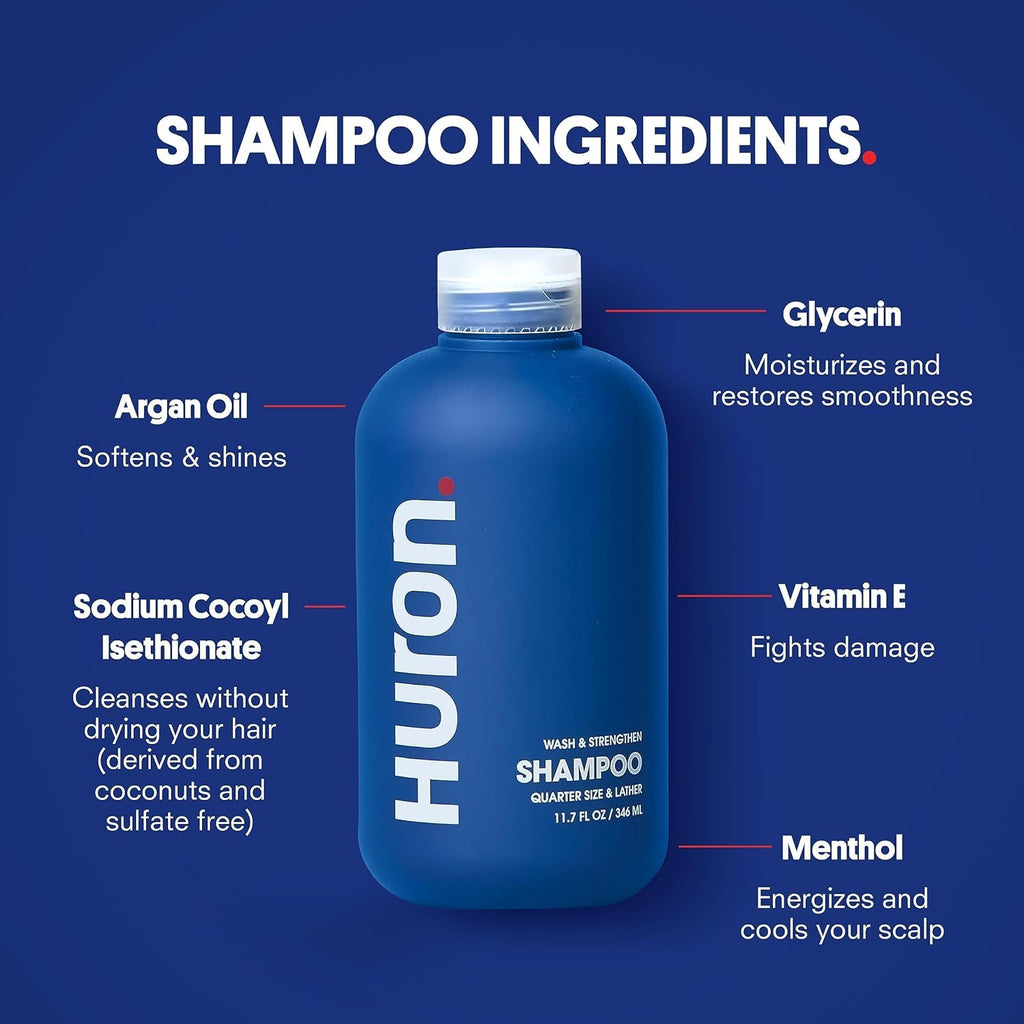 Kit de Ducha Huron - Champú, Acondicionador y Jabón Corporal para H...